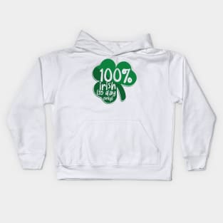 100 % Irish (today only) Kids Hoodie